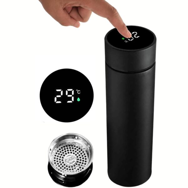 Insulated Stainless Steel Bottle with LED Temp Display - 24-Hour Cold